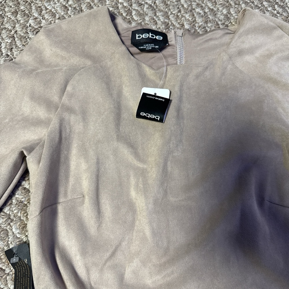 Bebe Taupe Long Sleeve Top